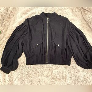Free People Black Women's Bomber Jacket